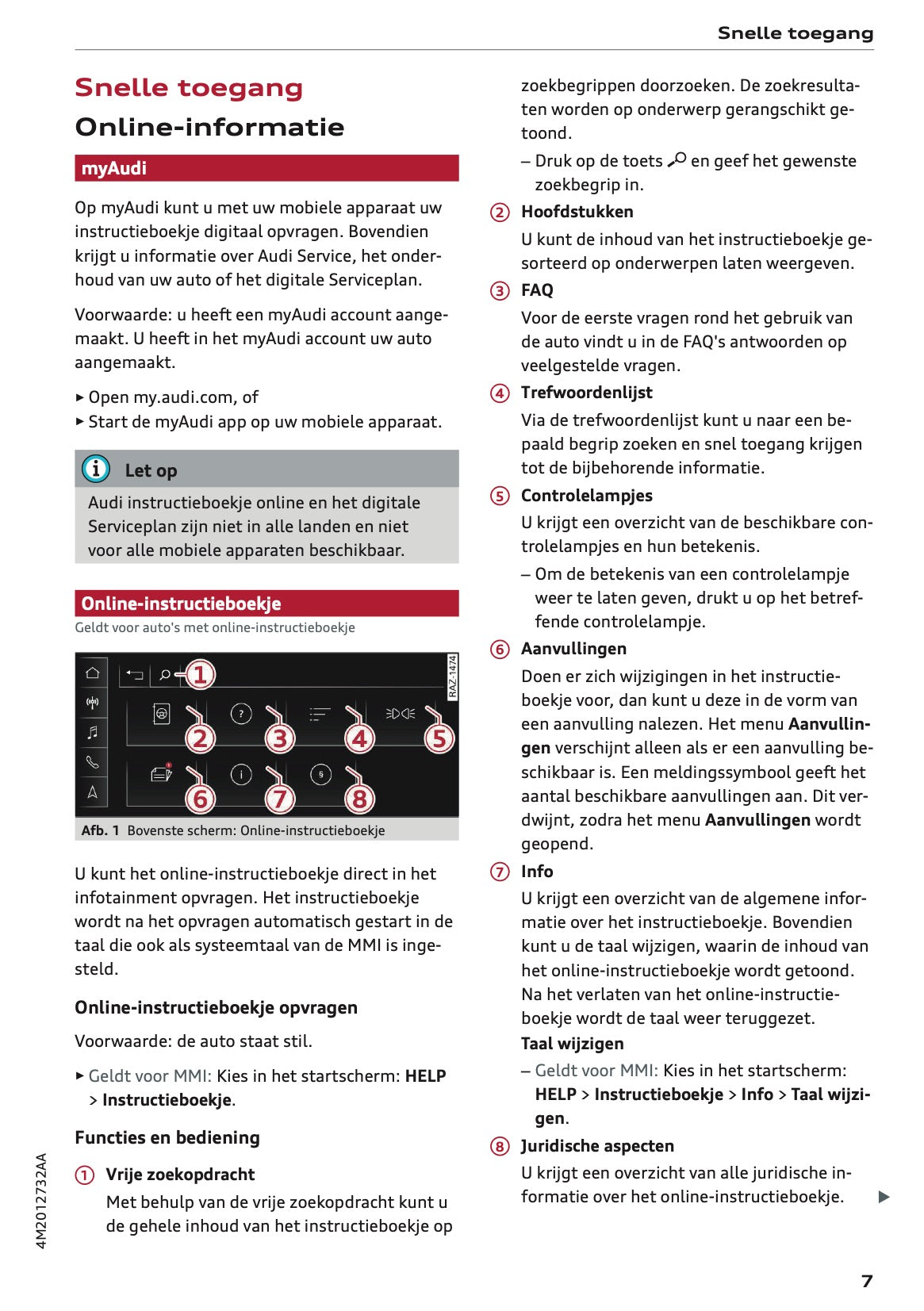 2024 Audi Q7 Owner's Manual | Dutch