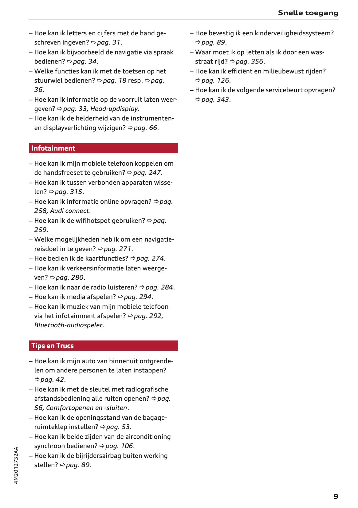 2024 Audi Q7 Owner's Manual | Dutch