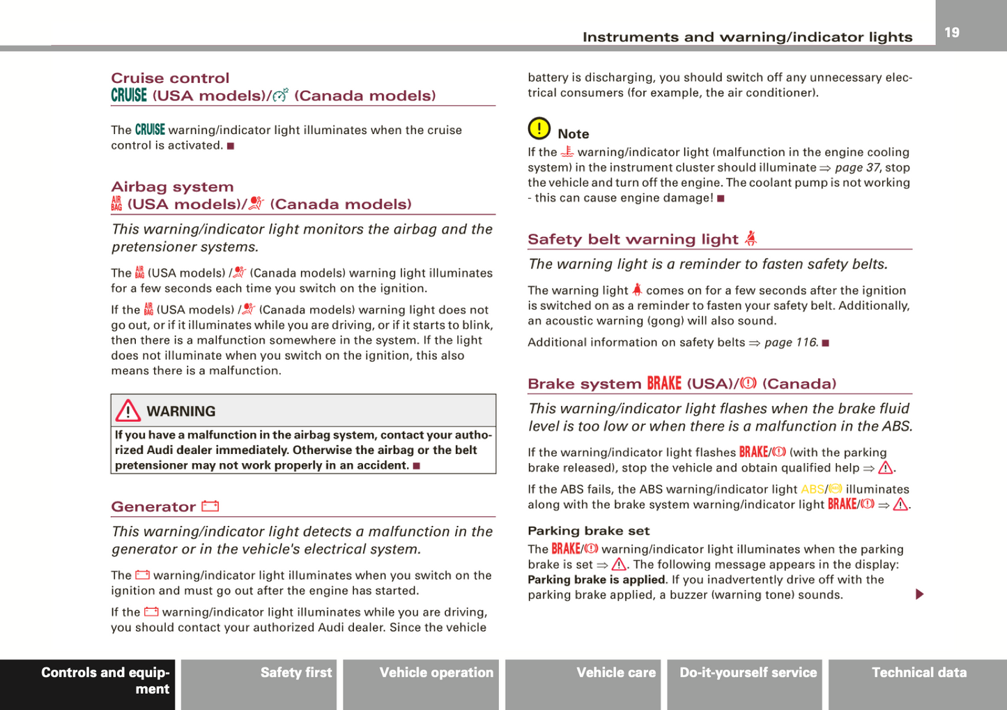 2008 Audi R8 Owner's Manual | English