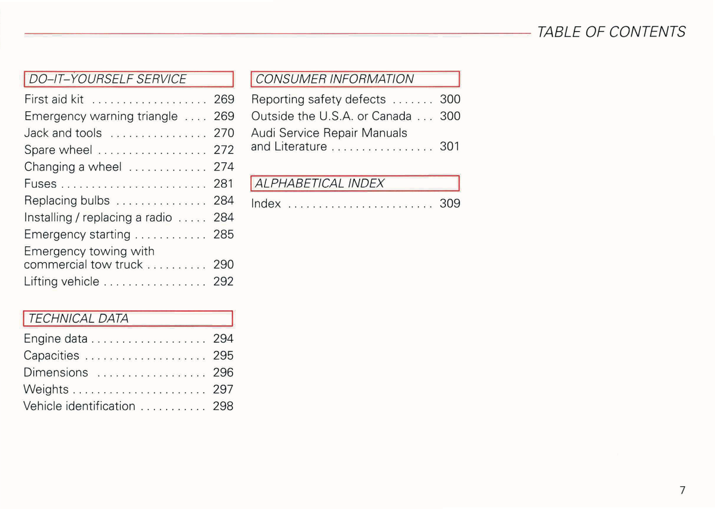 2003 Audi RS 6 Owner's Manual | English