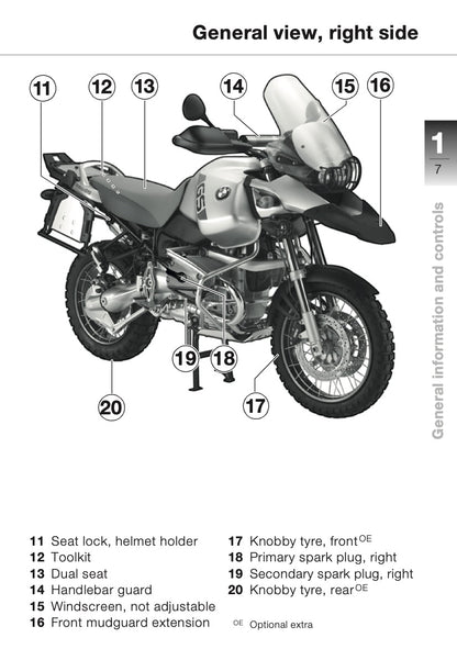 2003 BMW R 1150 GS Owner's Manual | English