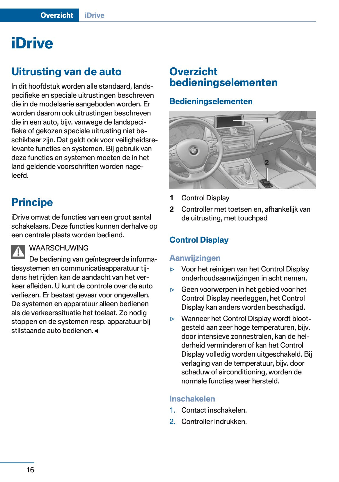 2016 BMW 1 Serie Gebruikershandleiding | Nederlands