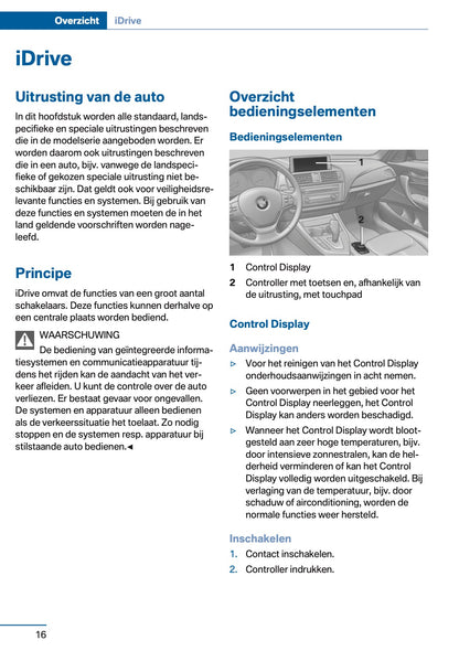 2016 BMW 1 Serie Gebruikershandleiding | Nederlands