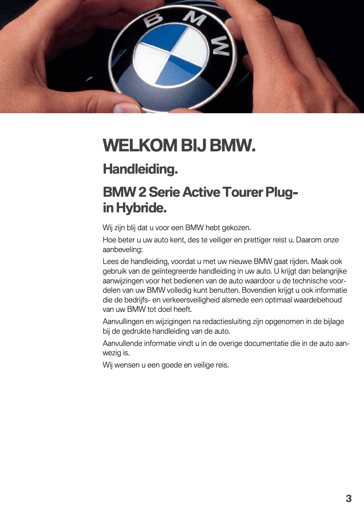 2018-2019 BMW 2 Series Active Tourer Plug-in-Hybrid Owner's Manual | Dutch