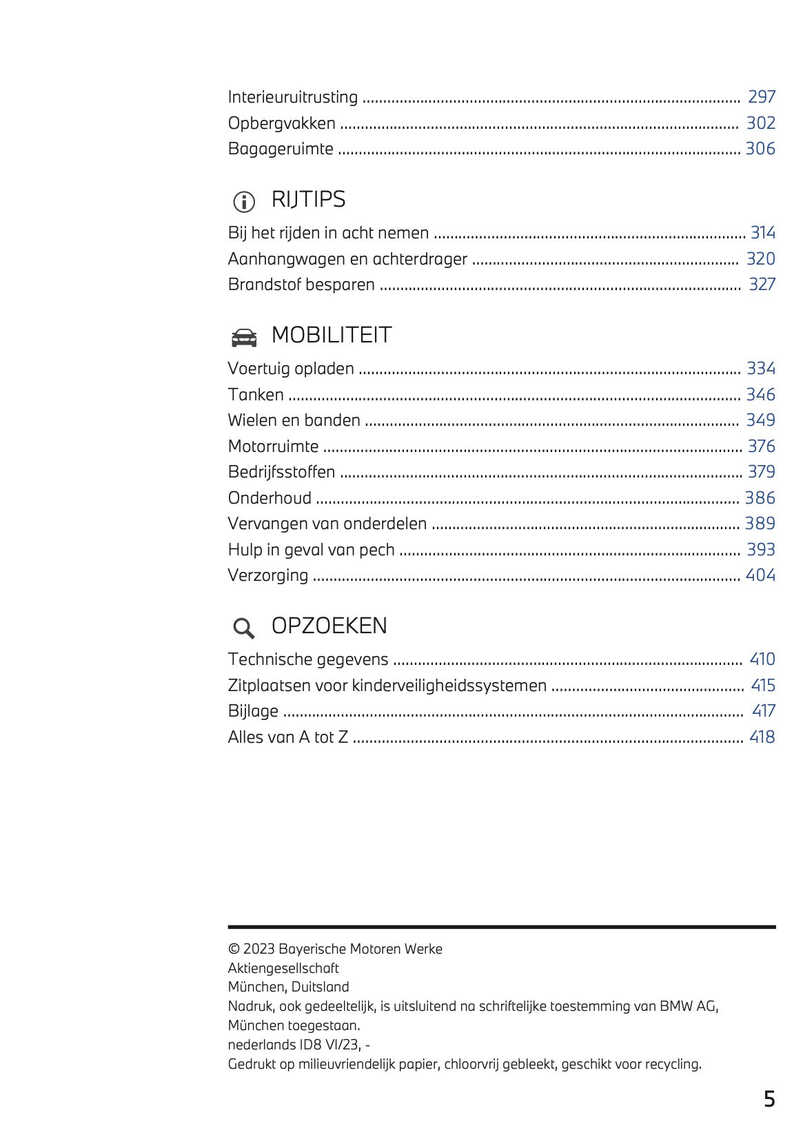 2023 BMW 3 Series Touring Plug-in-Hybrid Owner's Manual | Dutch