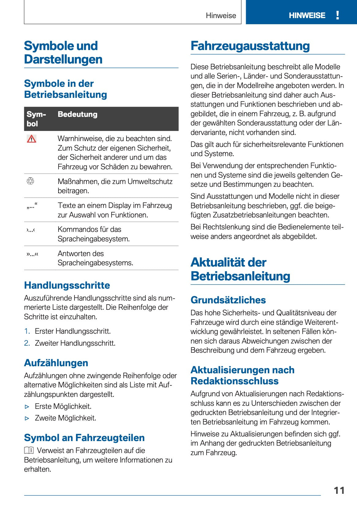 2019 BMW 5 Series Touring Owner's Manual | German