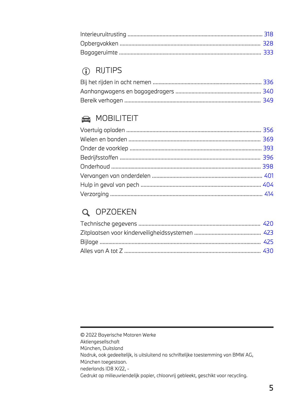 2022-2023 BMW i7 Owner's Manual | Dutch