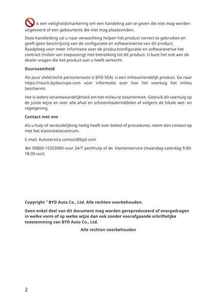 2023-2026 BYD Seal U EV Gebruikershandleiding | Nederlands