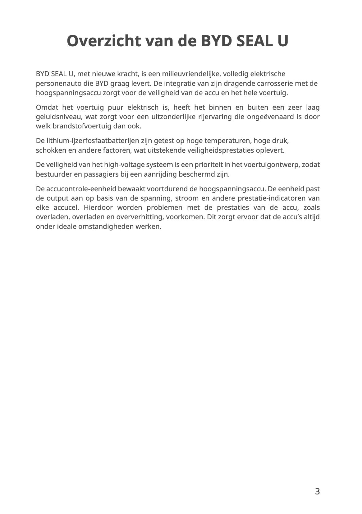 2023-2026 BYD Seal U EV Gebruikershandleiding | Nederlands