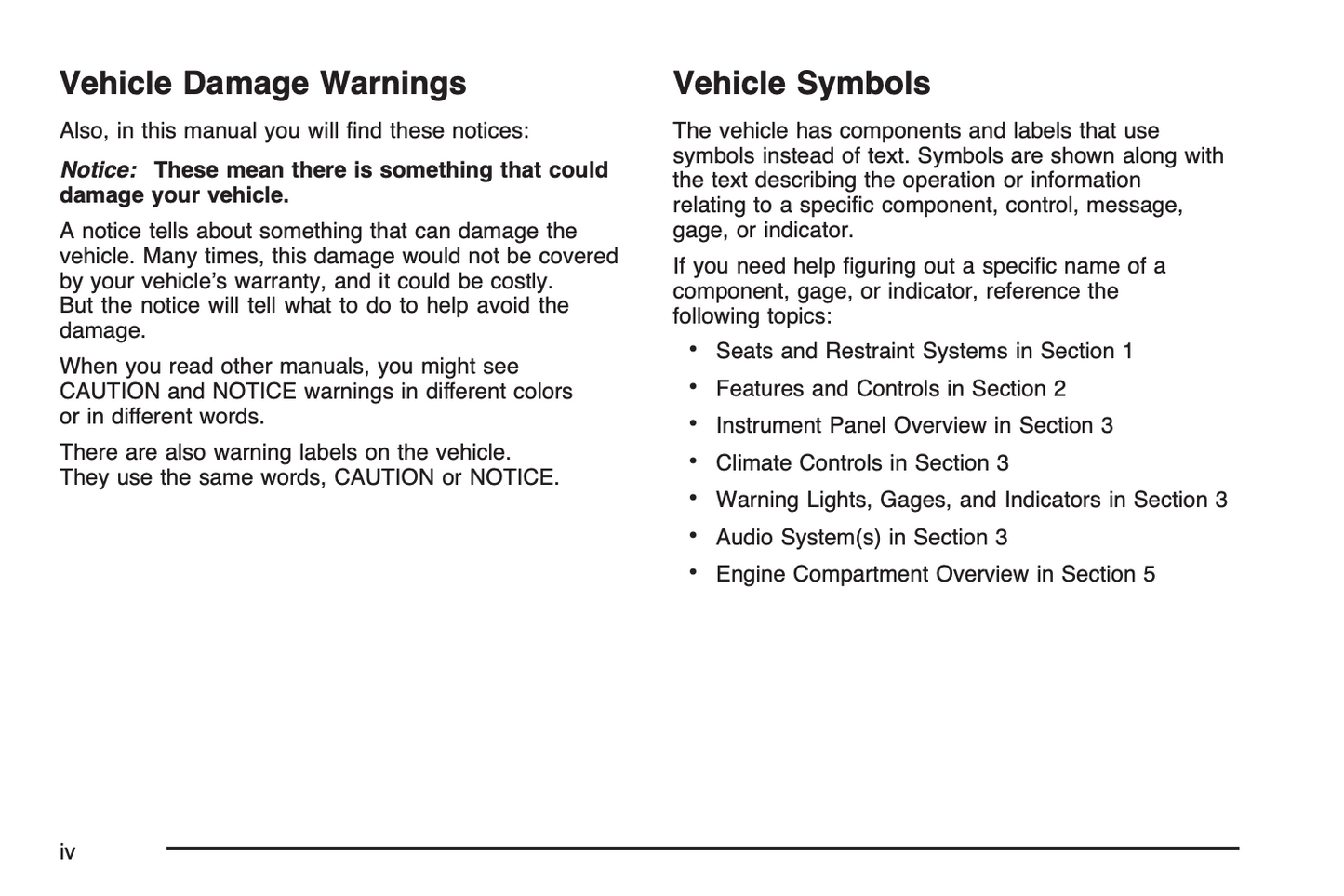 2006 Cadillac XLR Owner's Manual | English