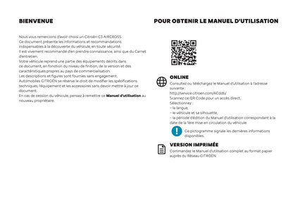 2026 Citroën C3 Aircross Owner's Manual | French