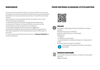 2026 Citroën C4/C4 X Owner's Manual | French