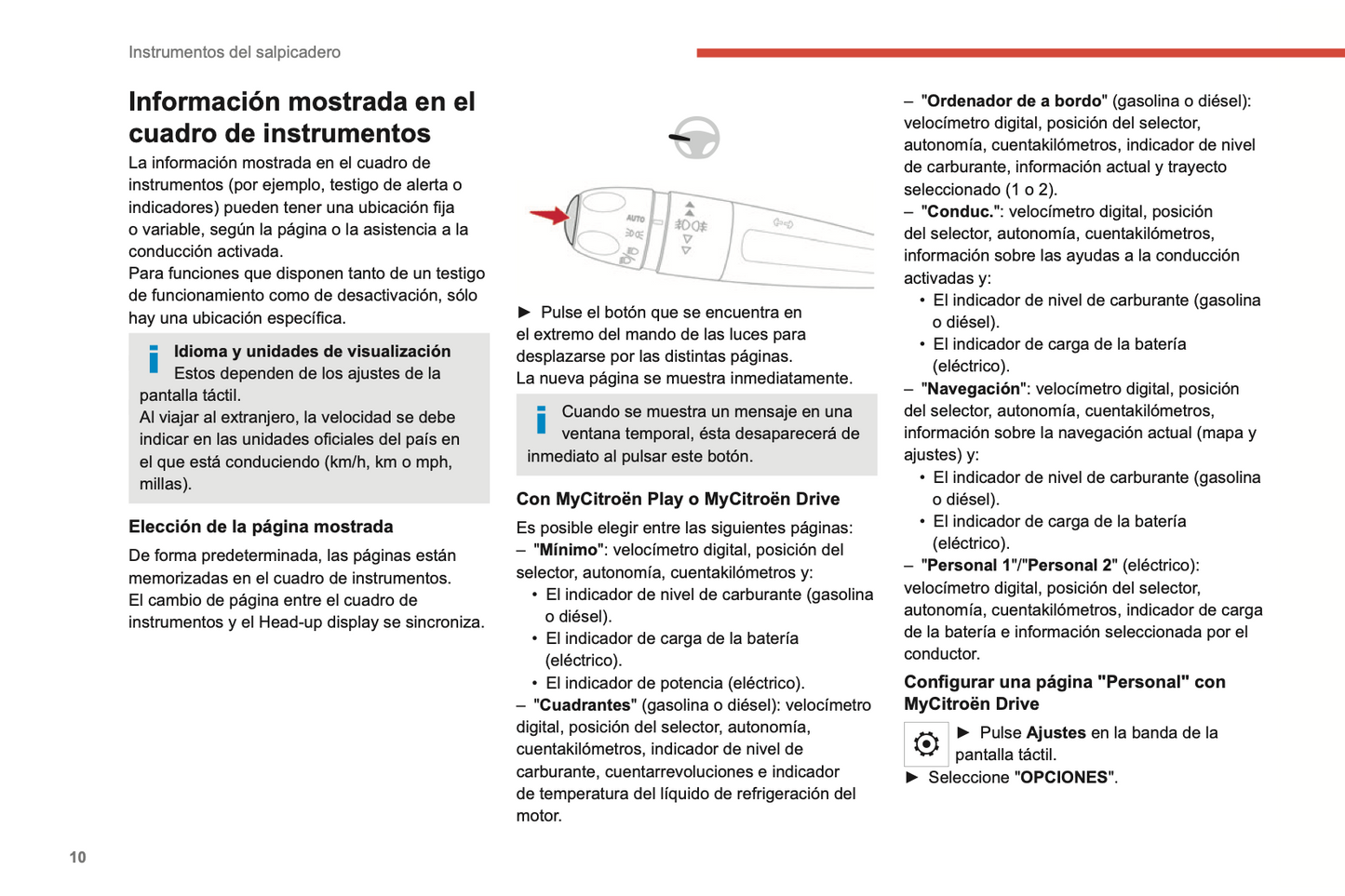 2022-2024 Citroën C4/C4 X/ë-C4/ë-C4 X Owner's Manual | Spanish