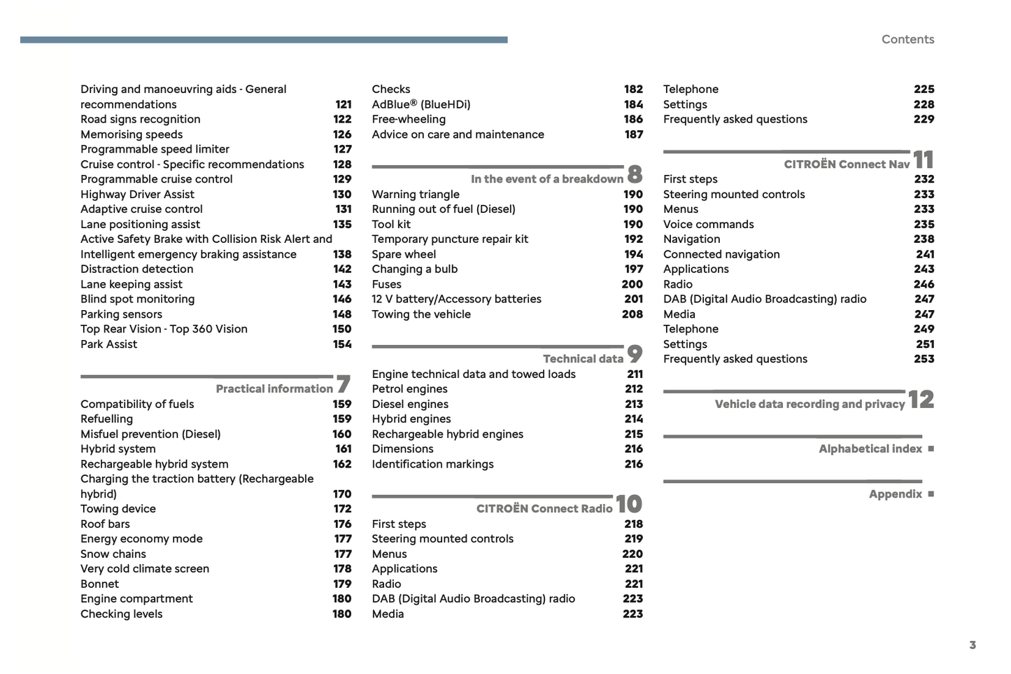 2024 Citroën C5 Aircross Owner's Manual | English