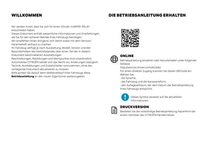 2025-2026 Citroën Jumper/Relay Bedienungsanleitung | Deutsch