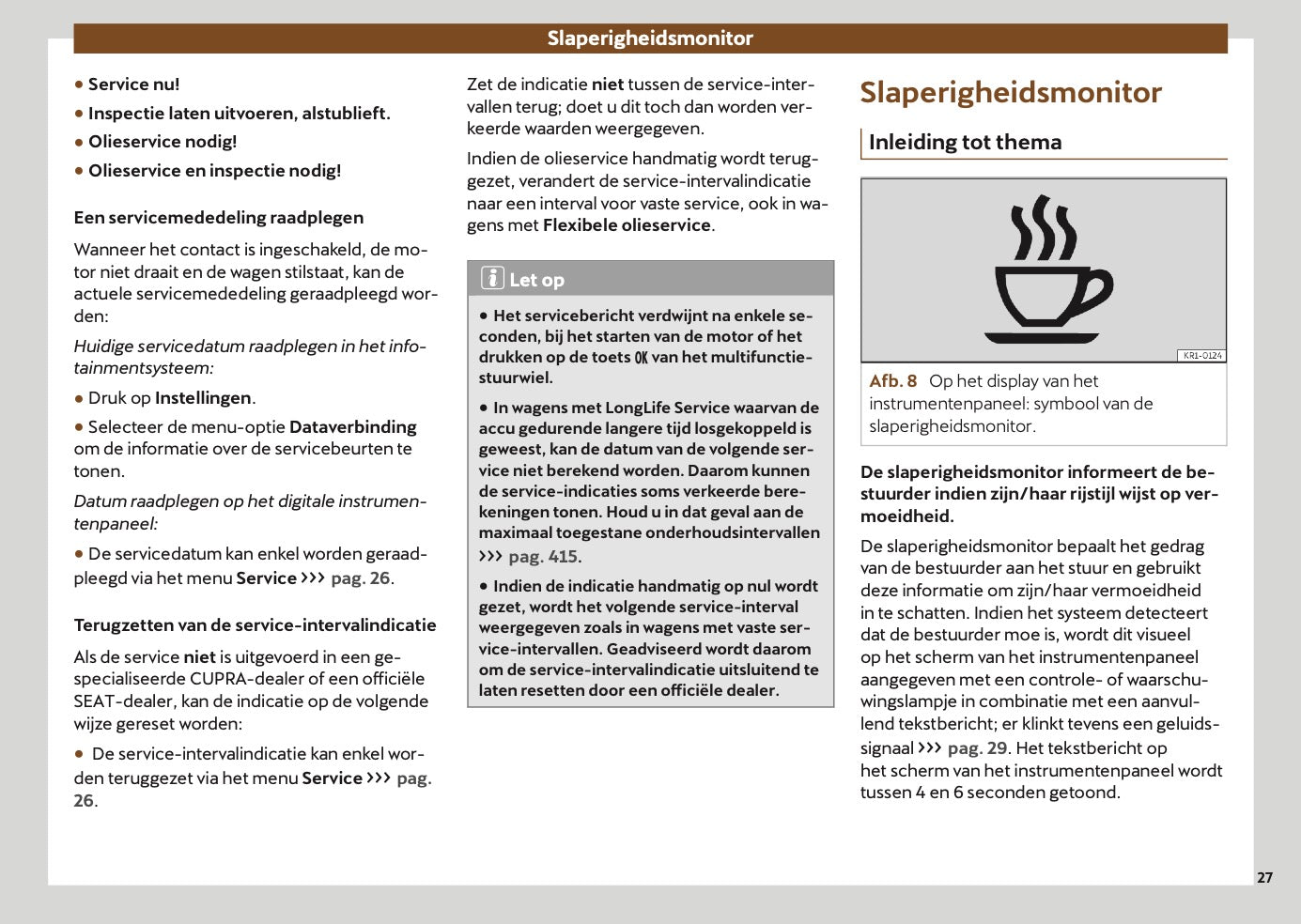 2024-2025 Cupra Terramar Owner's Manual | Dutch