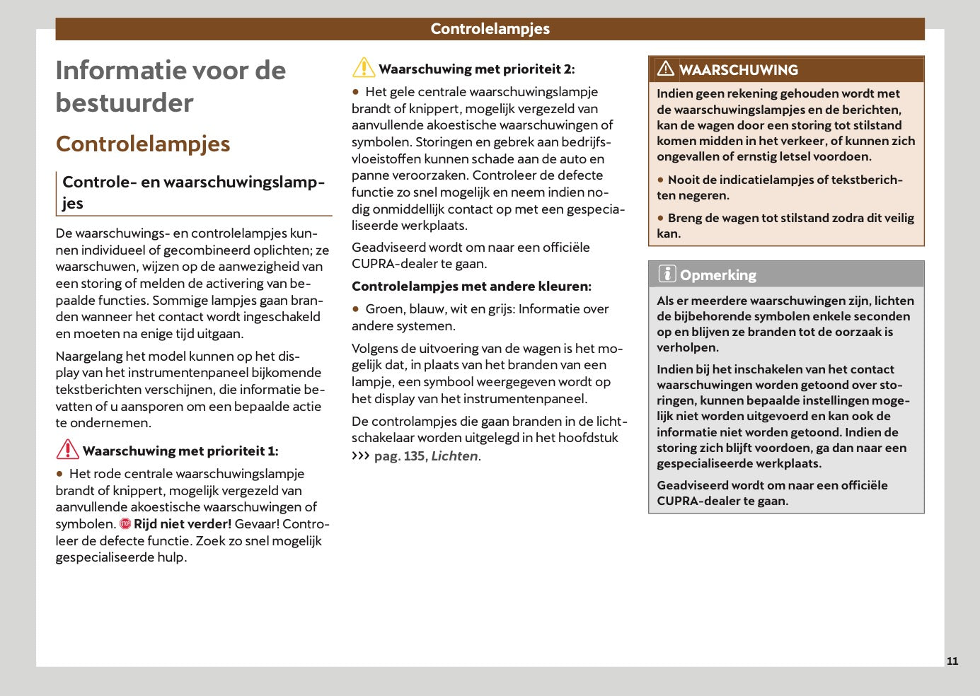 2025-2026 Cupra Terramar Owner's Manual | Dutch