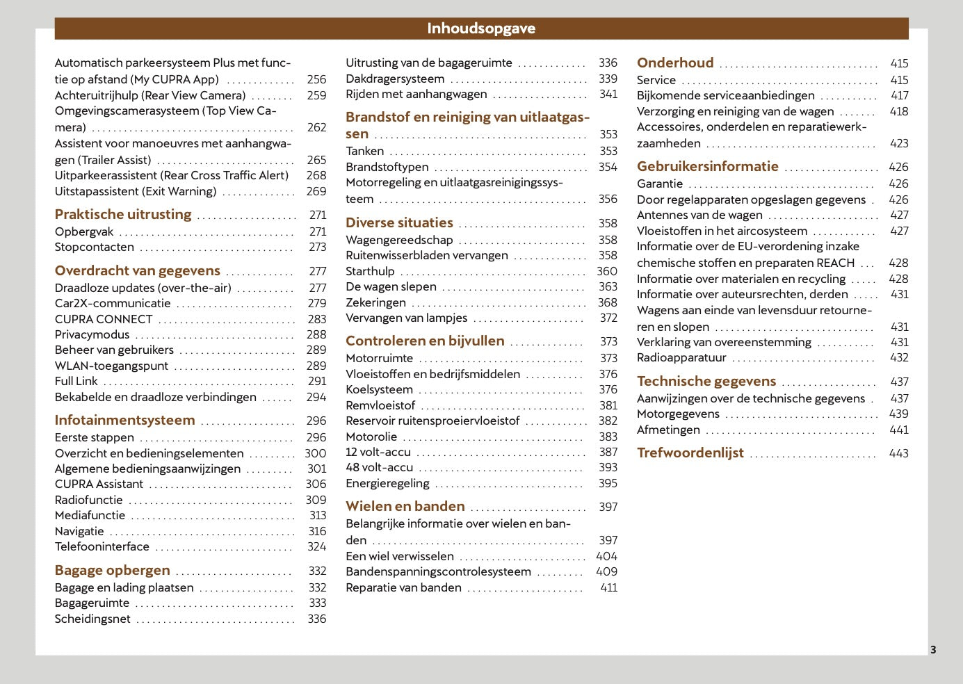2025-2026 Cupra Terramar Owner's Manual | Dutch