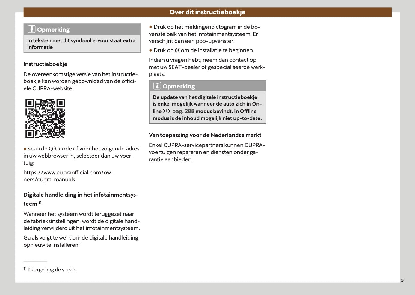 2025-2026 Cupra Terramar Owner's Manual | Dutch