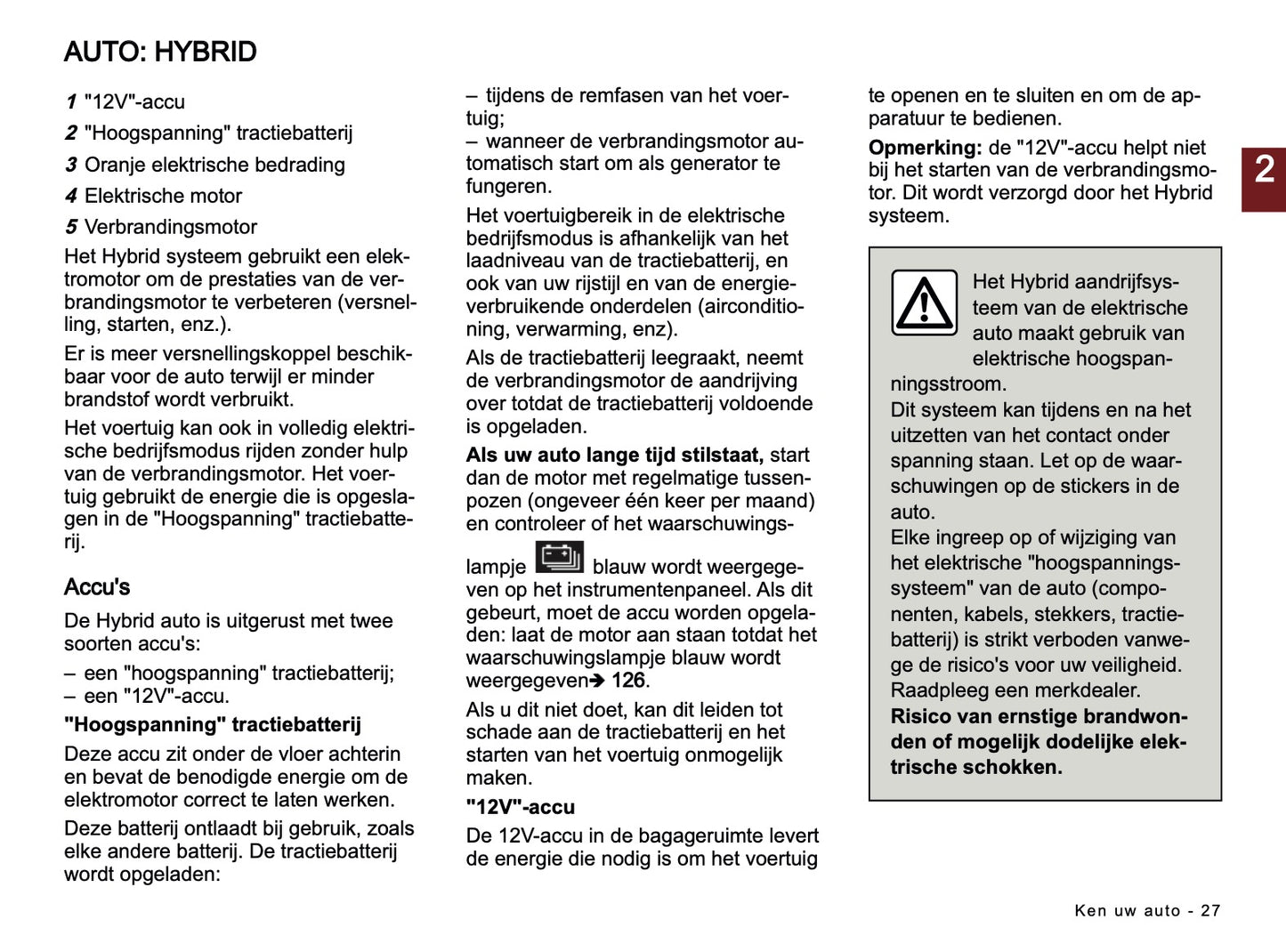 2026 Dacia Duster Owner's Manual | Dutch