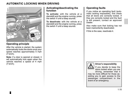 2018-2021 Dacia Duster Owner's Manual | English