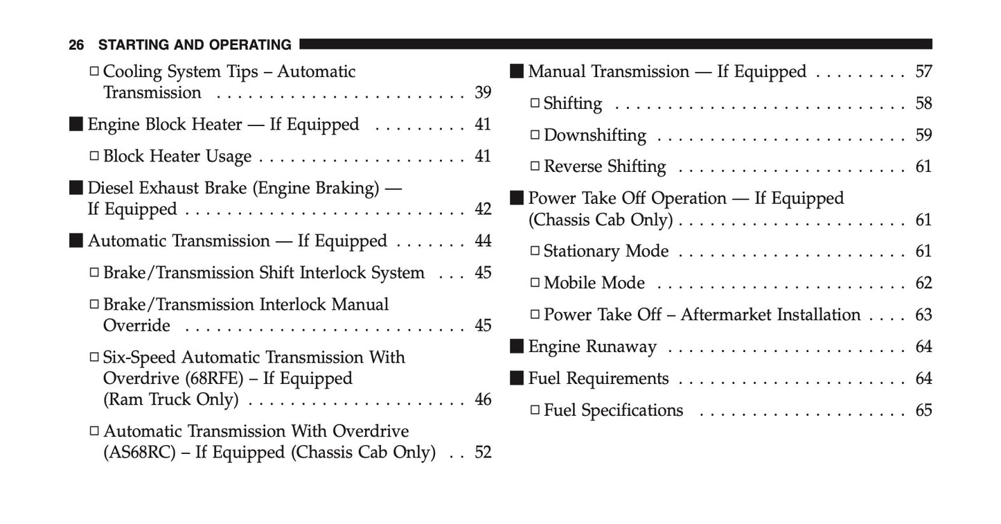 2010 Dodge Ram Truck Diesel Supplement Manual | English