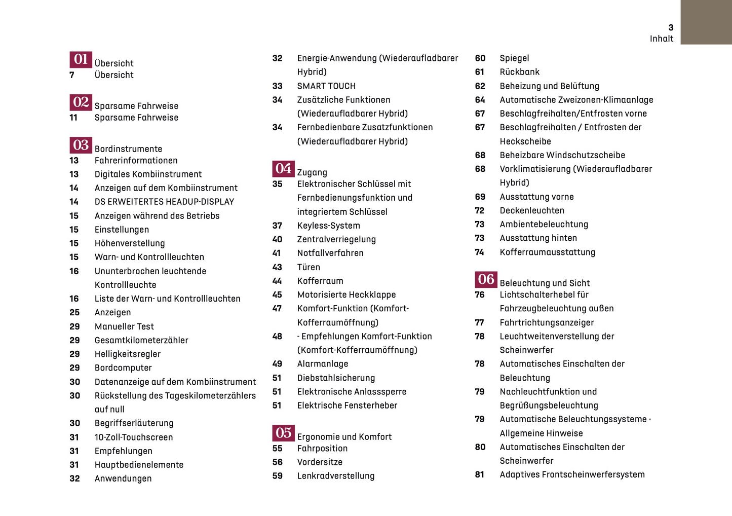 2024-2025 DS Automobiles DS 4 Bedienungsanleitung | Deutsch