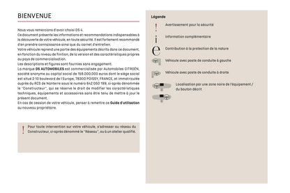 2022-2023 DS Automobiles DS 4 Owner's Manual | French