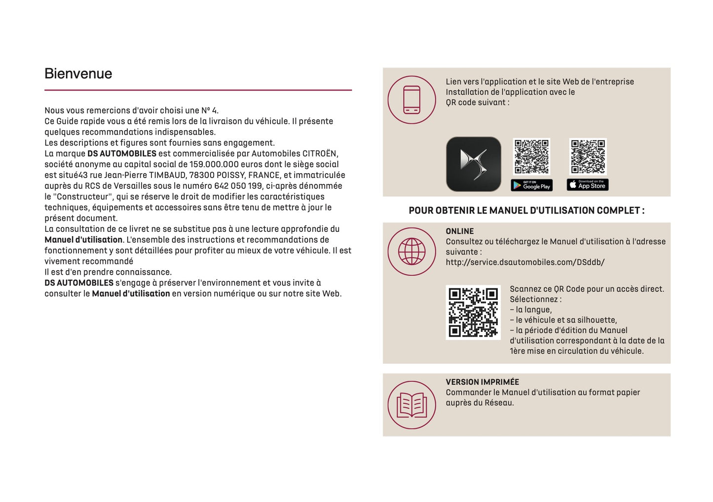 2025 DS Automobiles N4 Owner's Manual | French