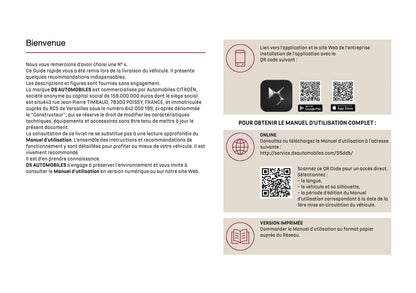 2025 DS Automobiles N4 Owner's Manual | French