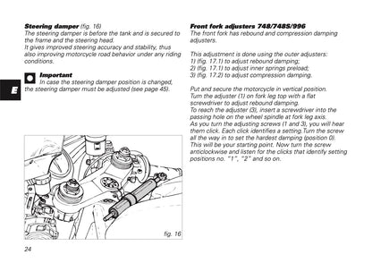 2001 Ducati 748/996 Owner's Manual | English US