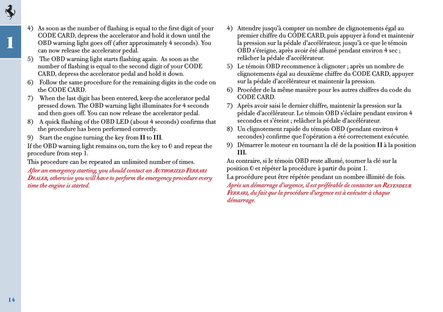 2005 Ferrari 612 Scaglietti Owner's Manual | English US