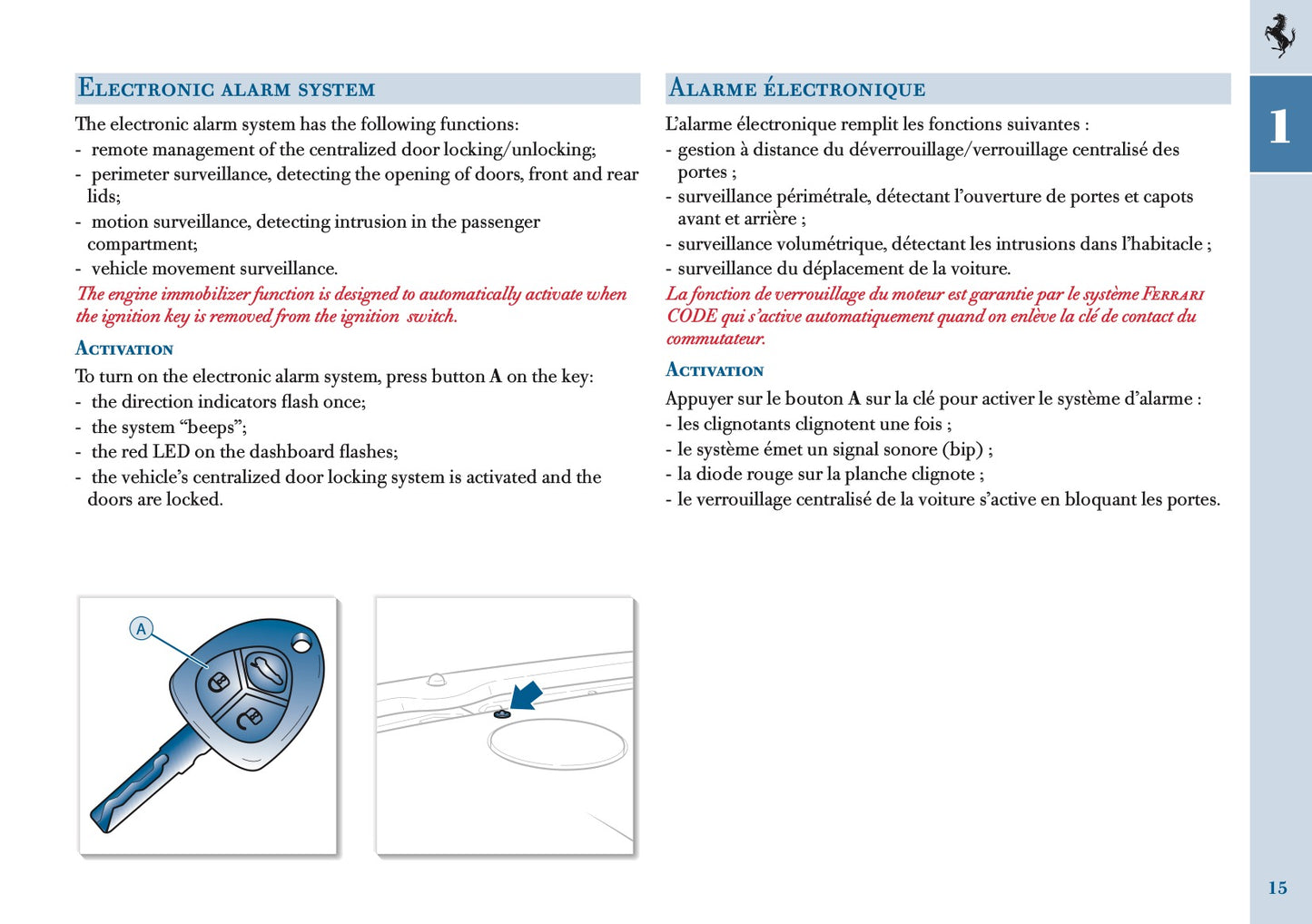 2005 Ferrari 612 Scaglietti Owner's Manual | English US
