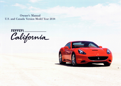 2014 Ferrari California Owner's Manual | English