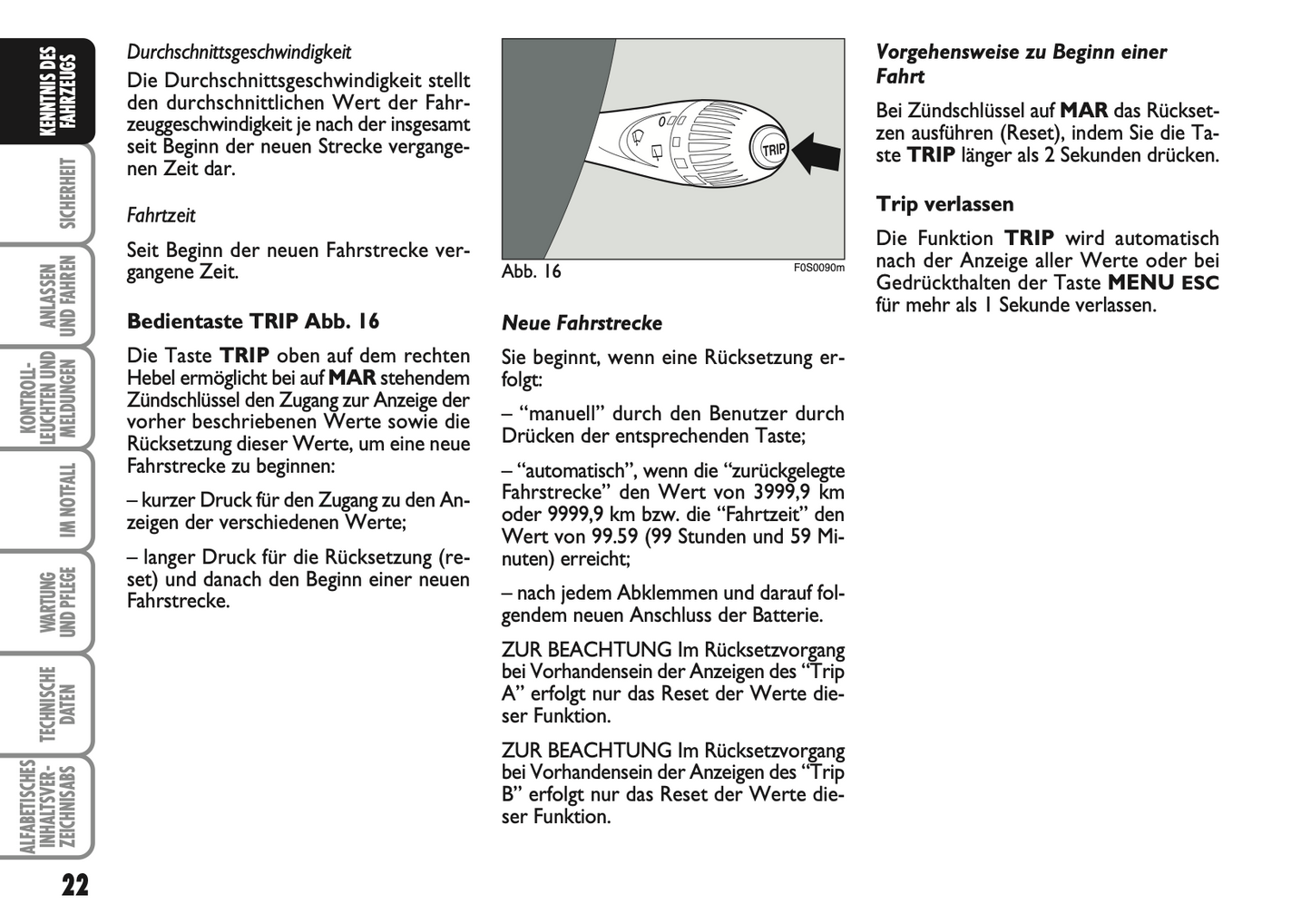 2007-2008 Fiat 500 Owner's Manual | German