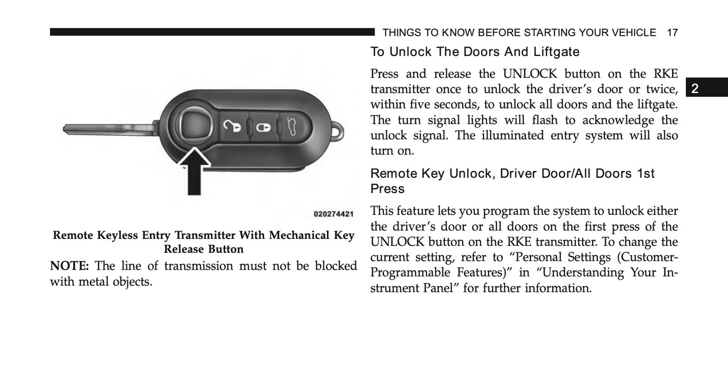 2014 Fiat 500/500C Owner's Manual | English US