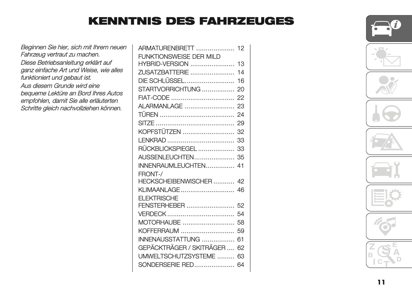 2024-2026 Fiat 500X Owner's Manual | German