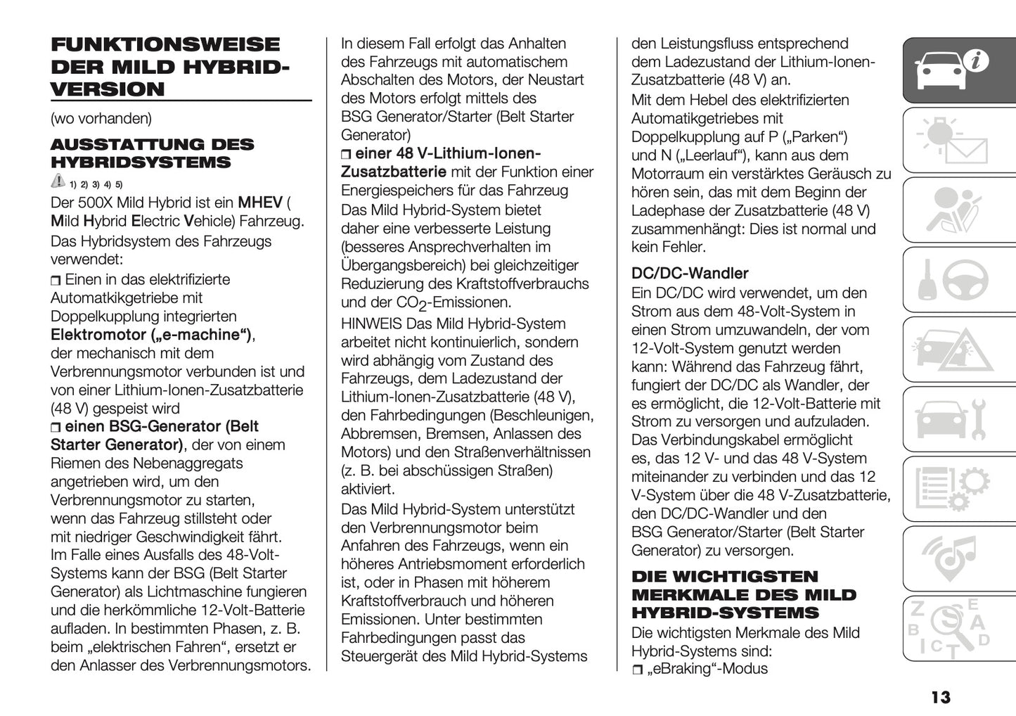 2024-2026 Fiat 500X Owner's Manual | German