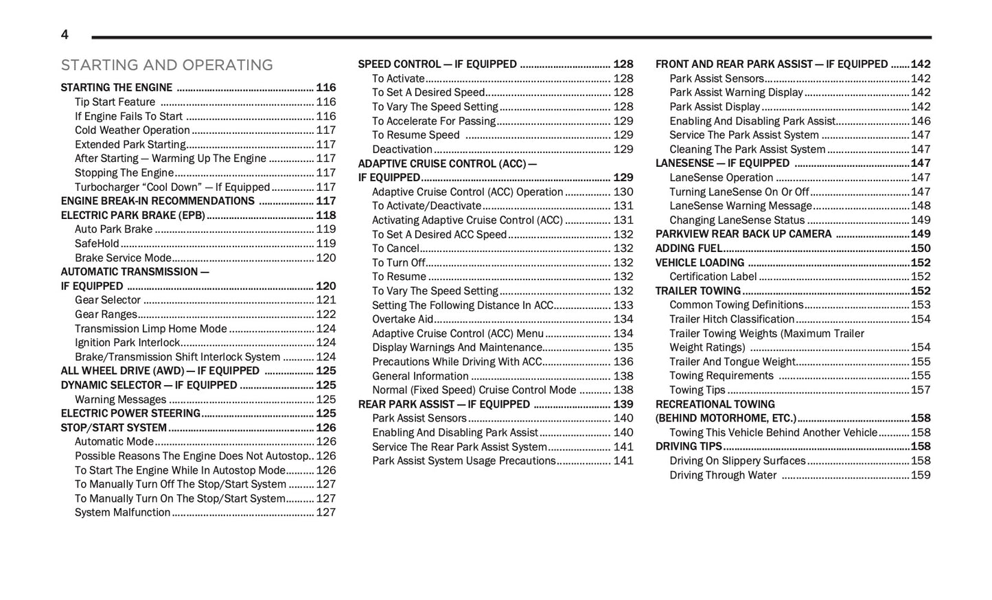 2020 Fiat 500X Owner's Manual | English US