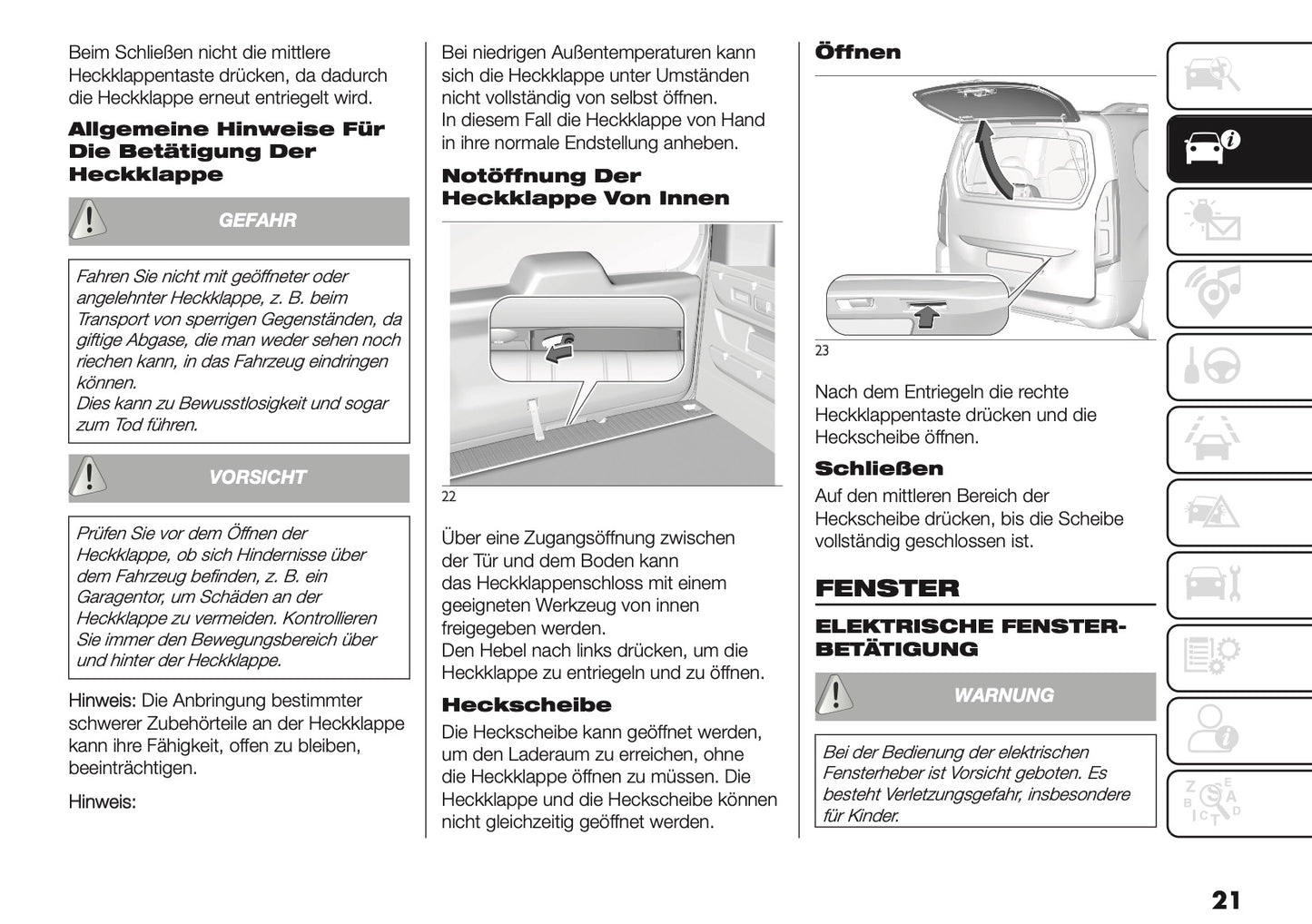 2025 Fiat Doblò Owner's Manual | German