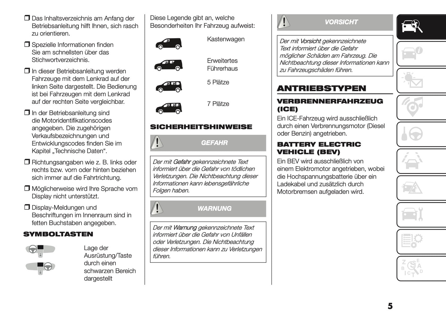 2026 Fiat Doblò Owner's Manual | German