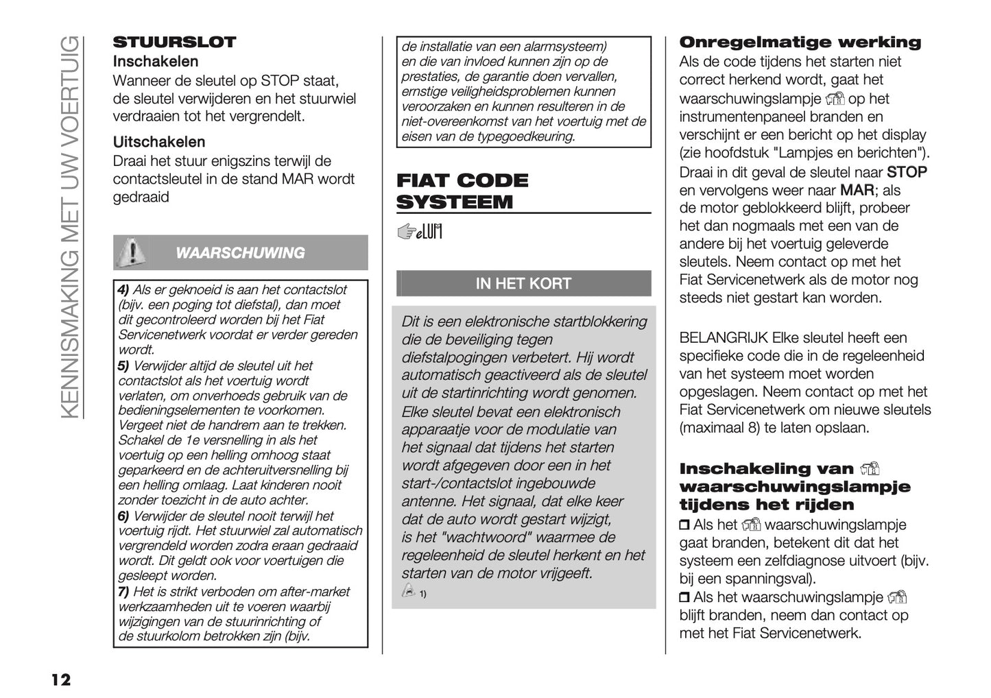 2018 Fiat Doblò Owner's Manual | Dutch