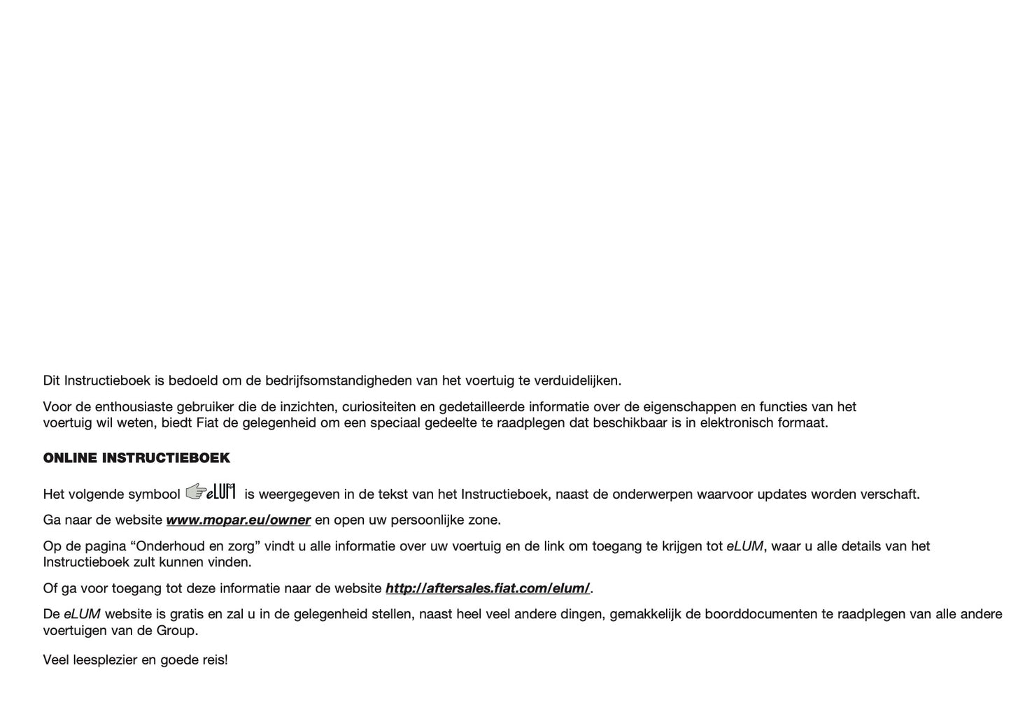 2018 Fiat Doblò Owner's Manual | Dutch