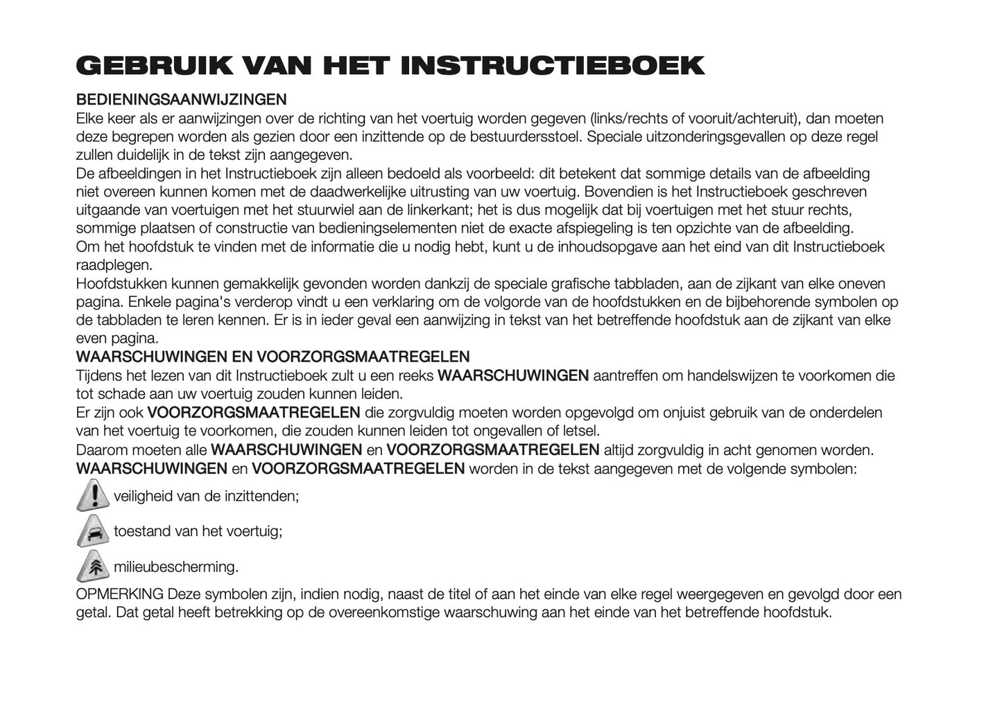 2018 Fiat Doblò Owner's Manual | Dutch