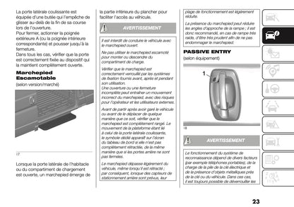 2025-2026 Fiat Ducato Owner's Manual | French