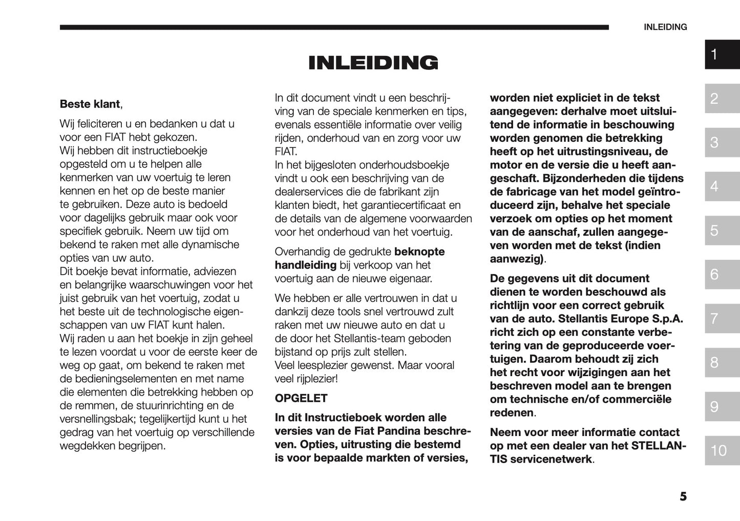 2026 Fiat Panda/Pandina Owner's Manual | German