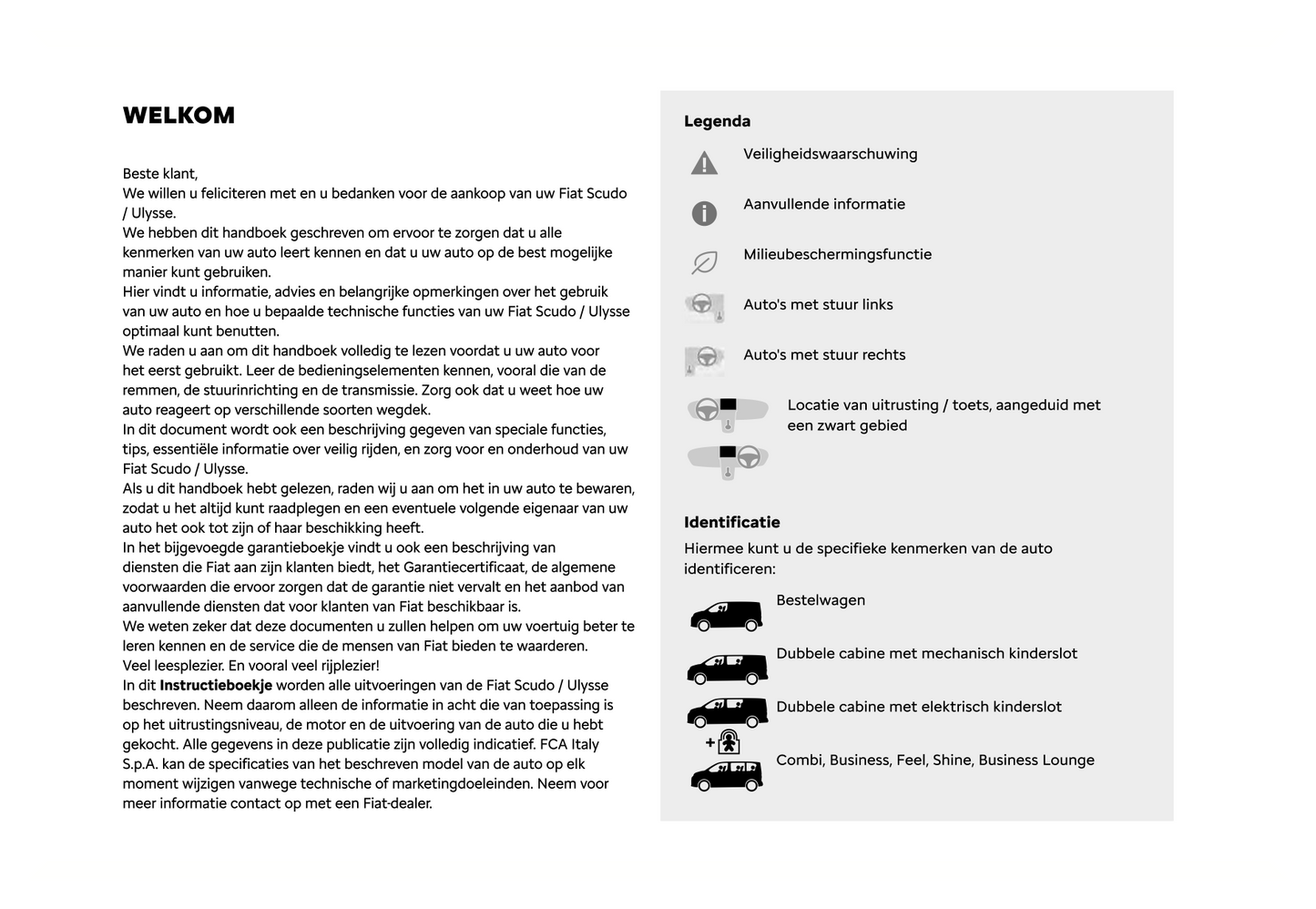 2024 Fiat Scudo/Ulysse Gebruikershandleiding | Nederlands