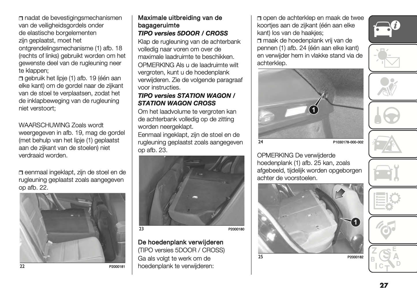 2023-2024 Fiat Tipo 5-deurs/Tipo Station Wagon Gebruikershandleiding | Nederlands