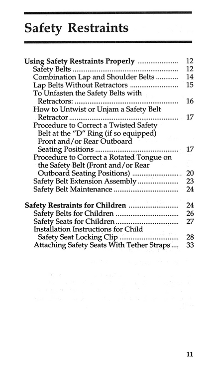 1993 Ford Bronco Owner's Manual | English