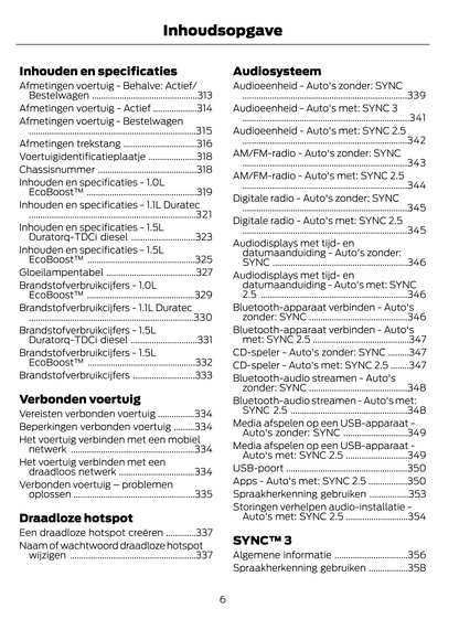 2020 Ford Fiesta Owner's Manual | Dutch